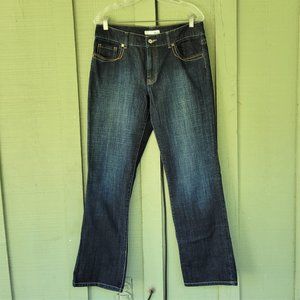 CHICO'S Platinum Dark Wash Denim Dayton MR Jeans Sz 2 or US 12